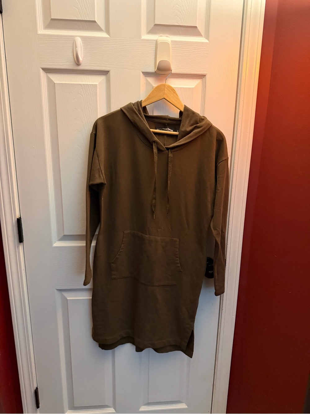 New York & Company Gabrielle Union Olive Green Hoodie